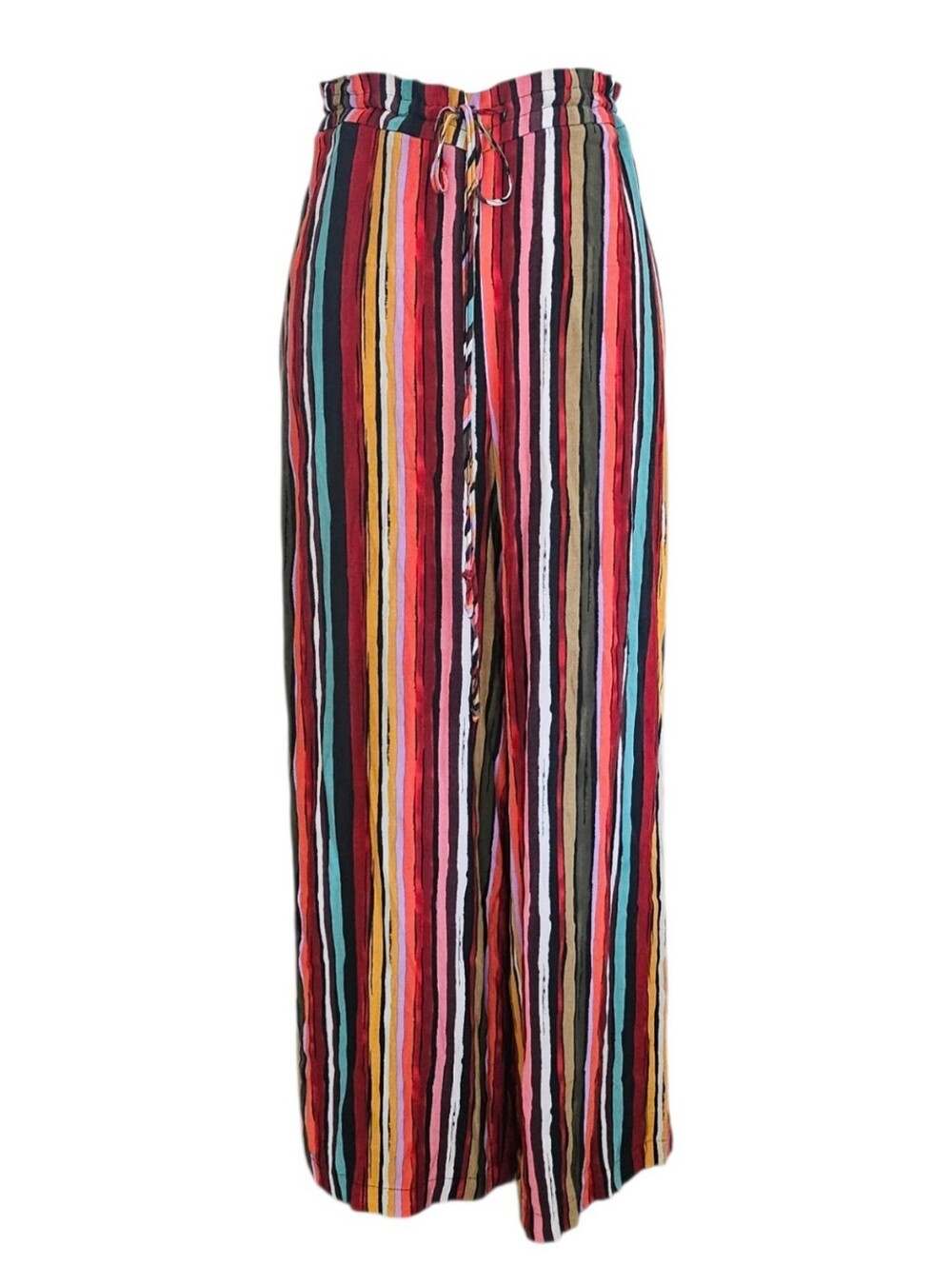 Free People Multicolor Vertical Stripe Wide-Leg Pants